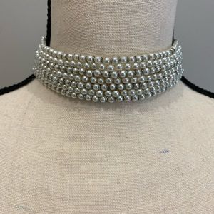 Adjustable Pearl Choker Necklace